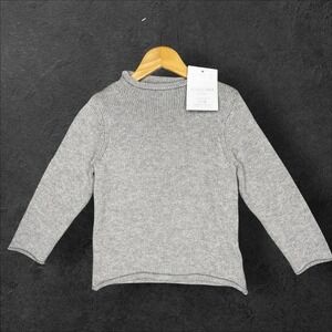 A Soft Idea Unisex Kids Rolled Neck Sweater Size 12 Months Gray Blank New NWT